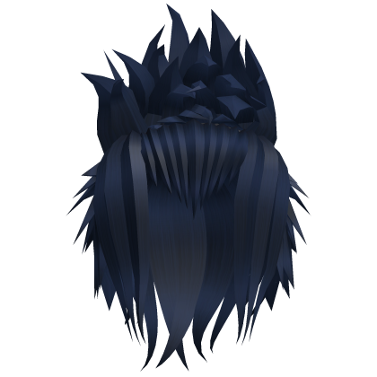 Messy Spiky Anime Updo Hair (Blue)