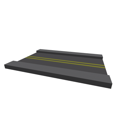 Asphalt Double Yellow Lined road