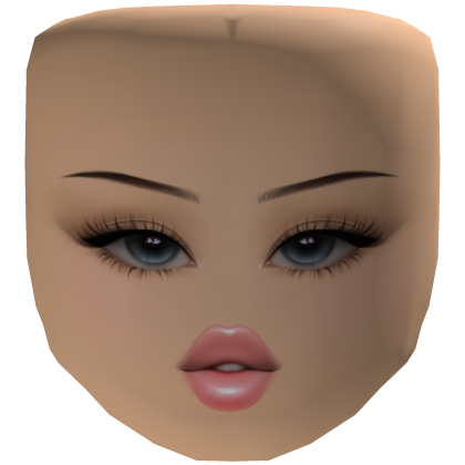 blue eyed girl makeup head Roblox item