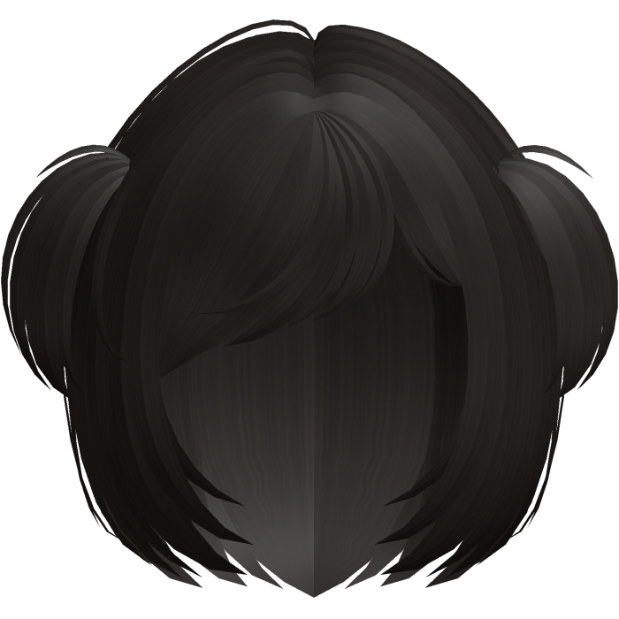 adorable bob with baby pigtails in dark brown