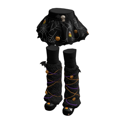 Black Halloween Skirt w/ Shoes