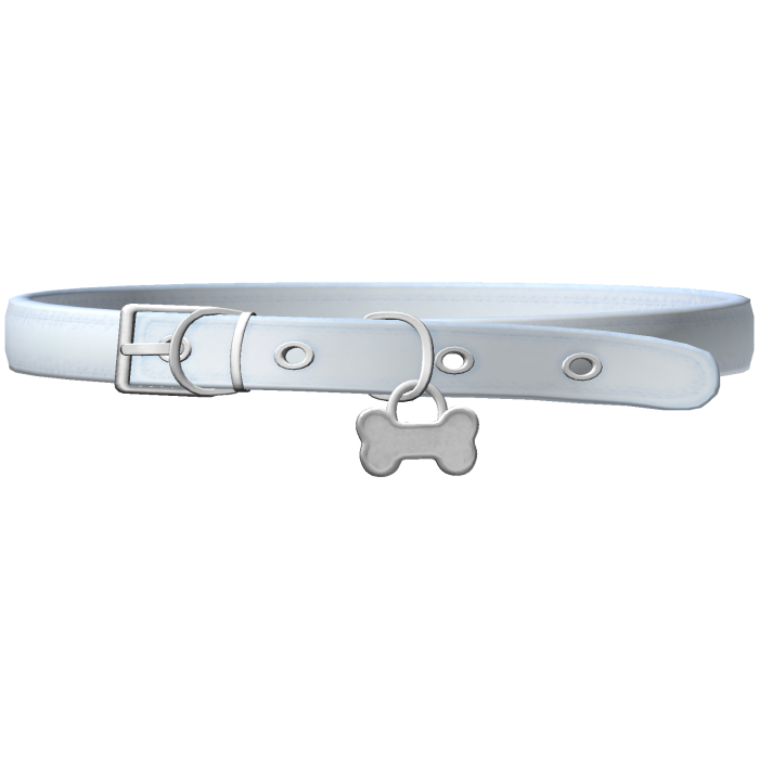 1.0 cute puppy collar w bone in blue