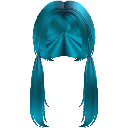 ♡ cute long anime pigtails blue moe thumbnail