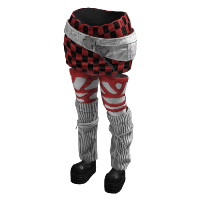 Chic Sporty Ura - Hara Skirt (Red White)