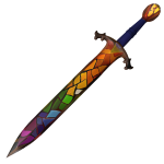  (FREE CODE= 0511 ) Stained Glass Rainbow sword
