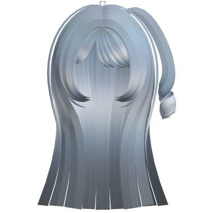 Long Straight Hair w/ Side Pigtail (Sky Blue) Roblox item