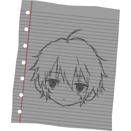 cute anime school boy drawing