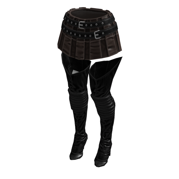 Fashionista Boot Chic Skirt (Brown Black)