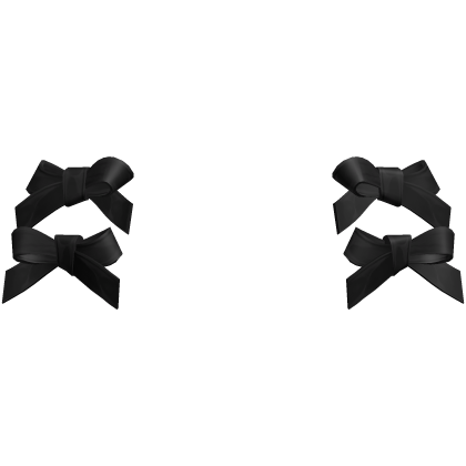 black dolly double stacked ribbons Roblox item