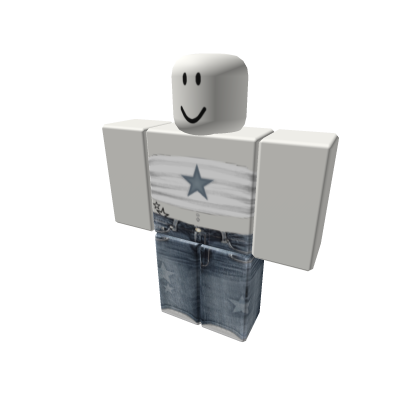 y2k white star da hood jeans outfit vkei