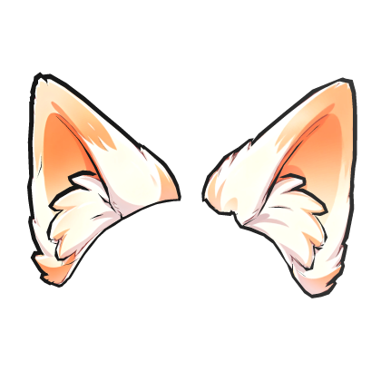 Cartoony Orange Fox Ears