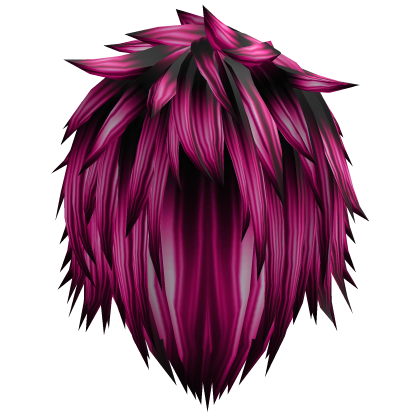 scene pink messy  jaggered spikey emo vkei hair Roblox item