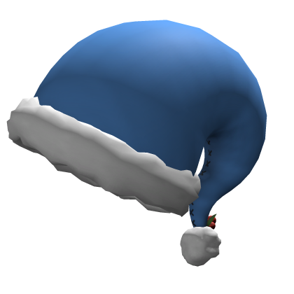 blue cozy christmas hat