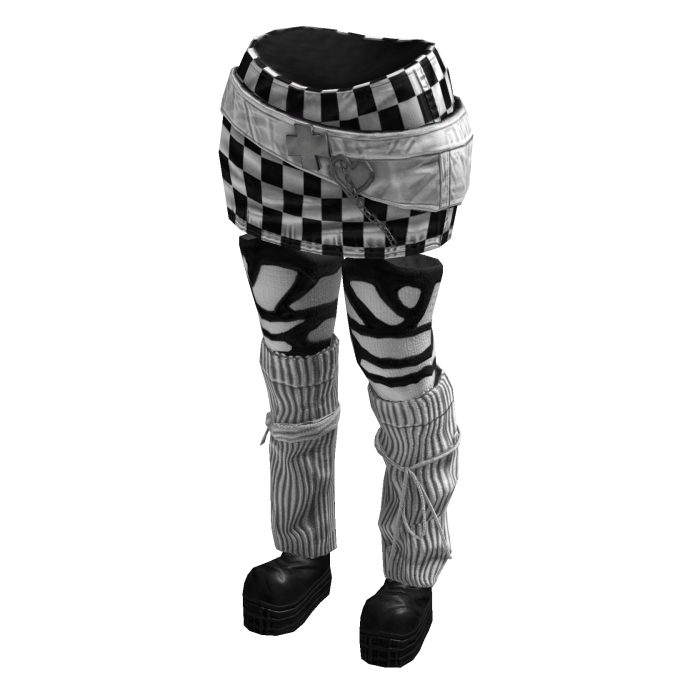 Chic Sporty Ura - Hara Skirt (Black White)