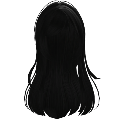 ♡ ꒰ messy long windy doll hair in black Roblox item