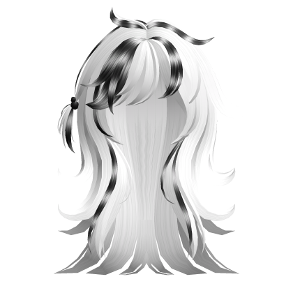 Spiky Emo Scene Layered Hair in White Raccoon Roblox item