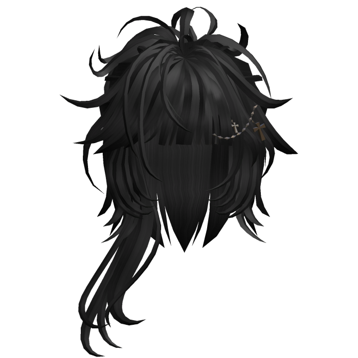 Asymmetric Shag Hair - Black