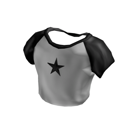 Y2k Star Black Cropped Baby T Shirt Roblox