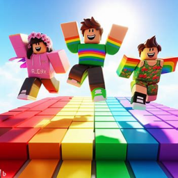 Easy Fun Rainbow Obby for FREE ADMIN!!