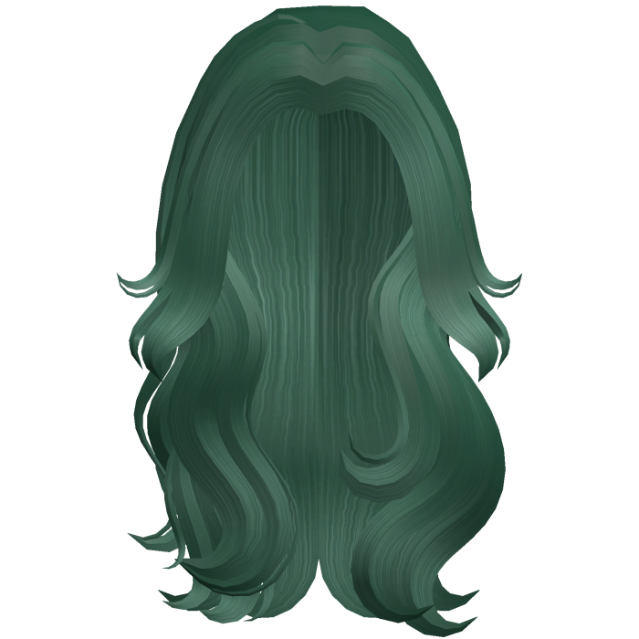Long Flowy Wavy Hair (Green)