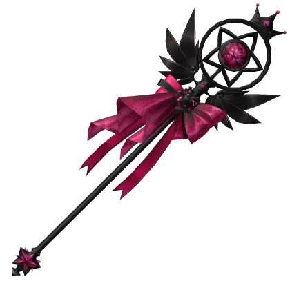 Princess Ribbon Witch Scepter - Black Hot Pink Roblox item
