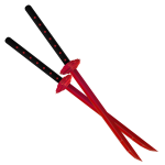 Red Spikey Dual Katana
