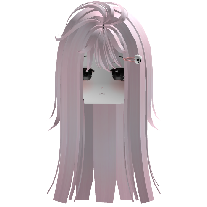 Pink Cute Girl Hair With Face
