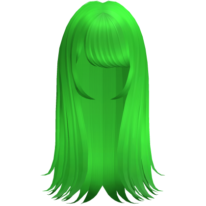 Long Straight Vampire Goth Emo Hair (Green) Roblox item