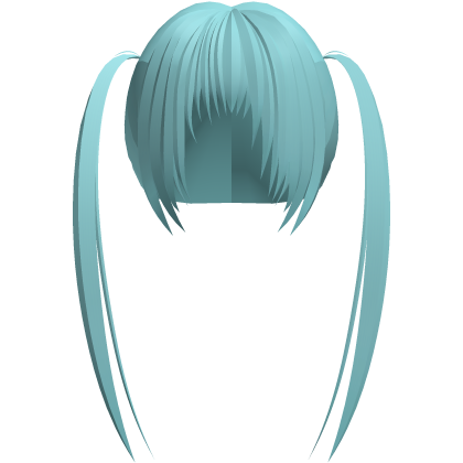 (# ‸ <-；) blue twintails with messy bangs Roblox item
