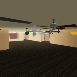 Ceiling fans in a empty house icon
