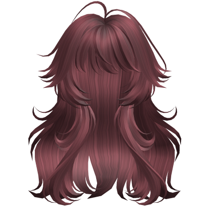 Super Fluffy Messy Anime Girl Hair (Dusty Rose) Roblox item