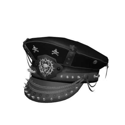 black gothic chains y2k beret cap
