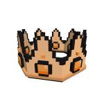 Orange Pixel Crown