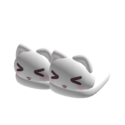 cute kawaii silly kitty slippers thumbnail