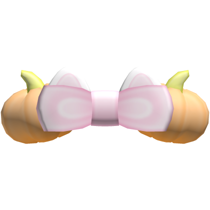 ♡ : cute orange and pink pumpkin kitty ears Roblox item