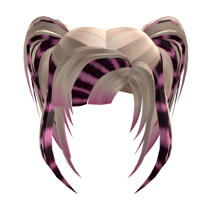 Blonde & Pink Emo Raccoon With Pigtails Hair Roblox item