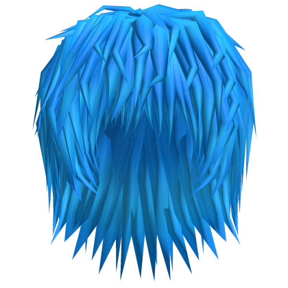 realistic spikey messy emo bright neon teal hair