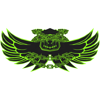 Cartoony Black&Green Hood Chains Wings Aura Combo
