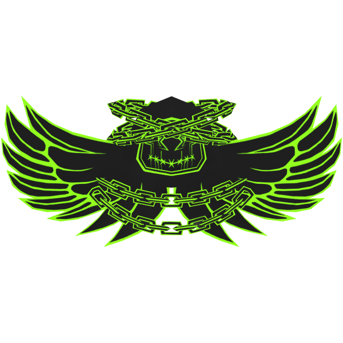 Cartoony Black&Green Hood Chains Wings Aura Combo