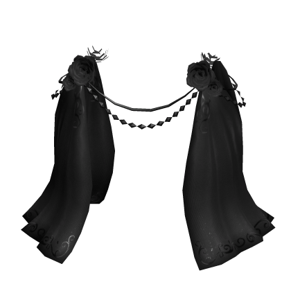 Ethereal Pure Black Rose Goddess Skirt (1.0)
