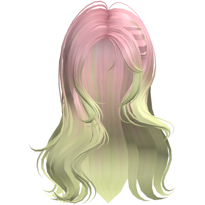 Lush Wispy Wavy Hair (Pink&Green) Roblox item