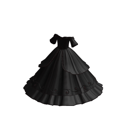♾️ Black Elegant princess gown