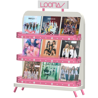 LOONA Kpop Vinyl Collection Shelf