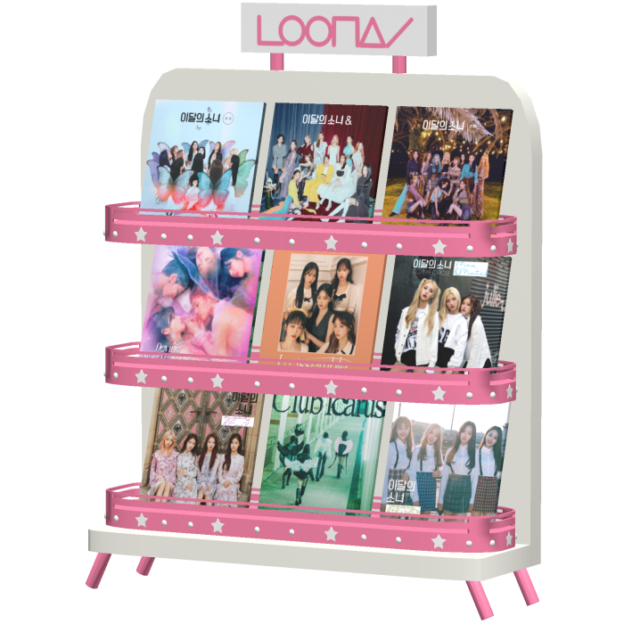 LOONA Kpop Vinyl Collection Shelf