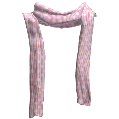 ♡ harajuku pink sprinkle polka dot long scarf 1.0 