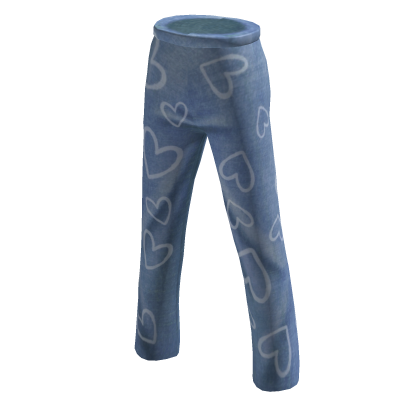 High Waist Jeans With Hearts