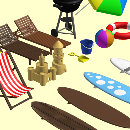 Textured Beach Props Pack