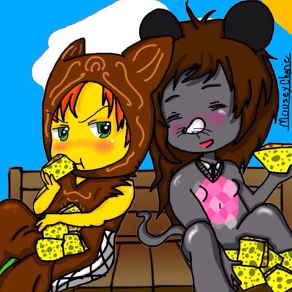 Pixel and I with cheez Roblox decal
