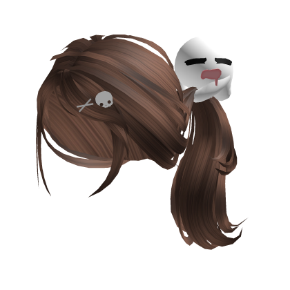 [⌛🎃] Halloween Ghost Brown Ponytail Hair Roblox item