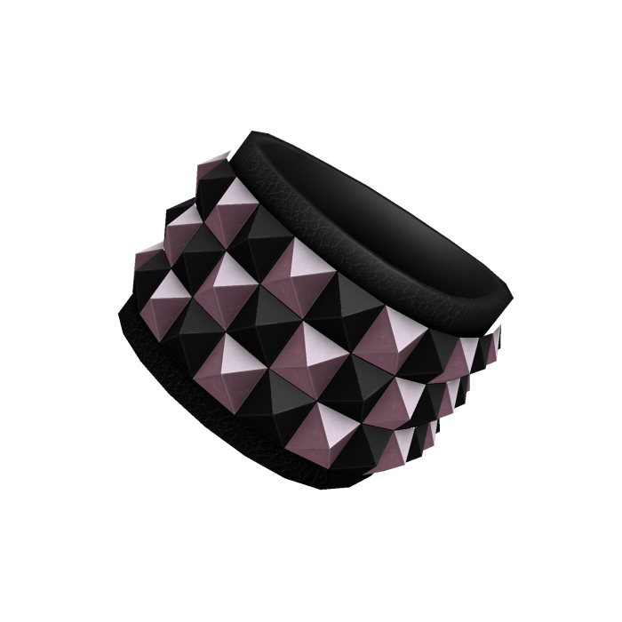 Right Scene Studded Bracelets (Light Pink & Black)